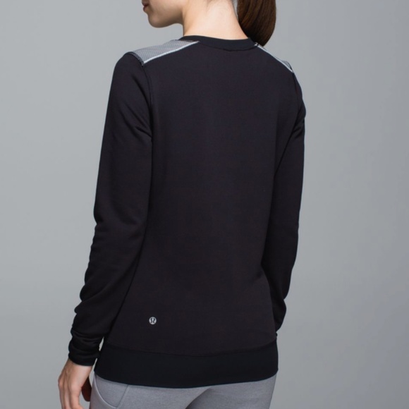 Lululemon In A Flash Long Sleeve Pullover Top Black Silver Reflective -6 - Picture 3 of 15